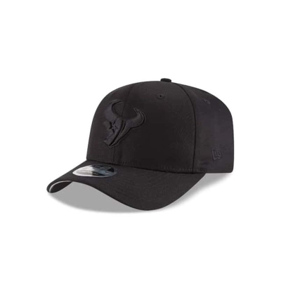 Houston Texans Gorra | New Era NFL Black On Black Stretch Snap 9fifty Snapback Cap Mexico - Negros